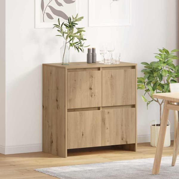 vidaXL Serviesskap Artisan Eik 70 x 41 x 75 cm Konstruert tre