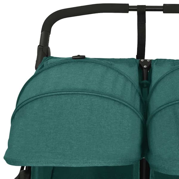 vidaXL Tvillingvagn grön stål
