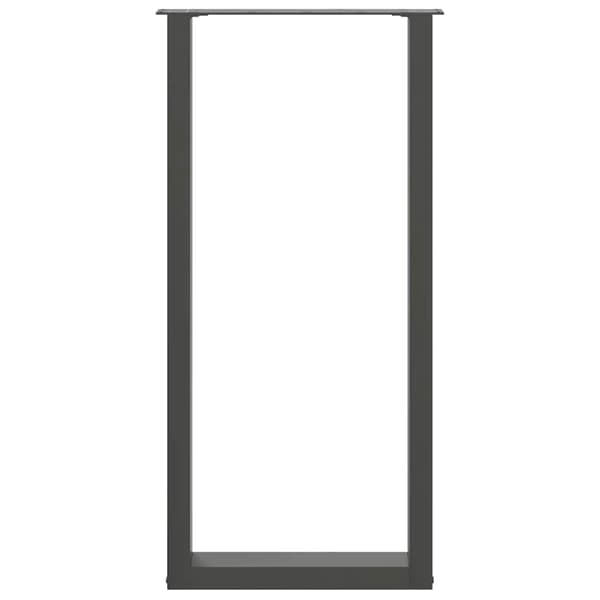 vidaXL Soffbordsben U-formade 2 st antracit 50x(100-101) cm stål