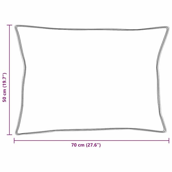 vidaXL Kudde med kudde Vit 50 x 70 cm Bomull
