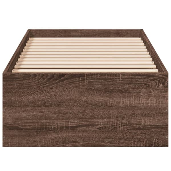 vidaXL Sengeramme brun eik 90x190 cm konstruert tre