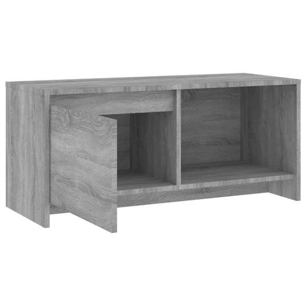 vidaXL TV-benk grå sonoma eik 90x35x40 cm sponplate