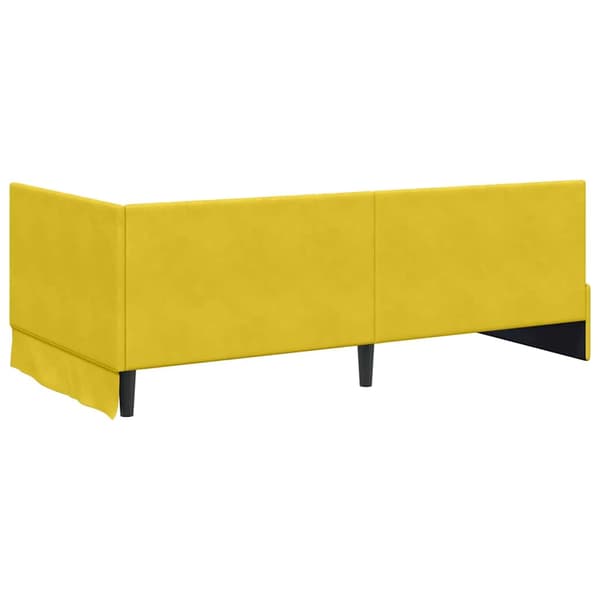 vidaXL Hörnssängram Gul 90 x 200 cm Sammet