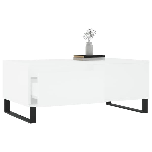 vidaXL Soffbord vit 90x50x36,5 cm konstruerat trä