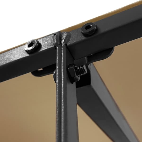 vidaXL Baldakin gråbrun 4x3 m 180 g/m² stoff og stål