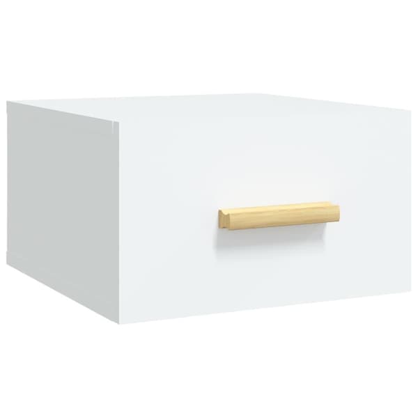 vidaXL Väggmonterat sängbord vit 35x35x20 cm