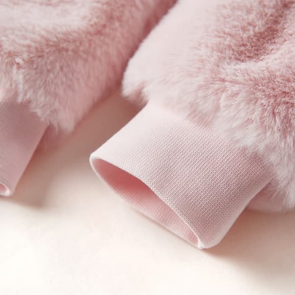vidaXL Jacka för barn konstpäls rosa 116