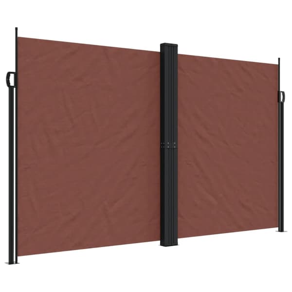 vidaXL Infällbar sidomarkis brun 200x1200 cm