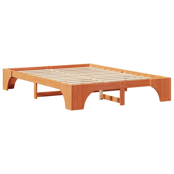 vidaXL Sängram Vit Trä 90 x 190 cm Minimalistisk Sängram Rektangulär