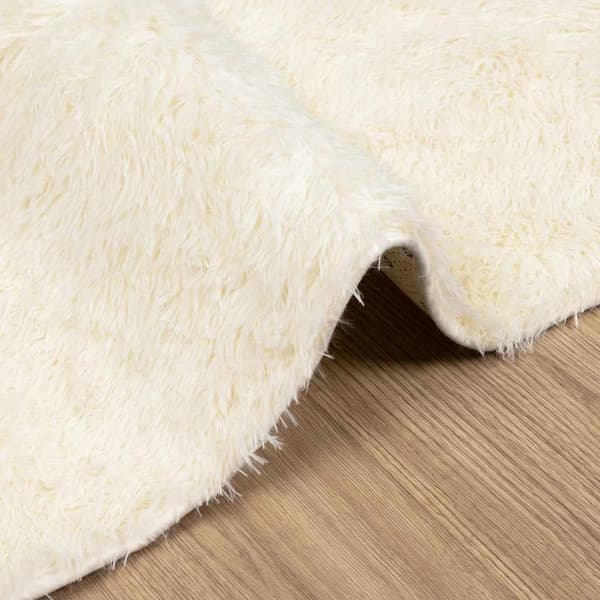 vidaXL Flossteppe med lang luv NAVARRA krem 130x200 cm polyester