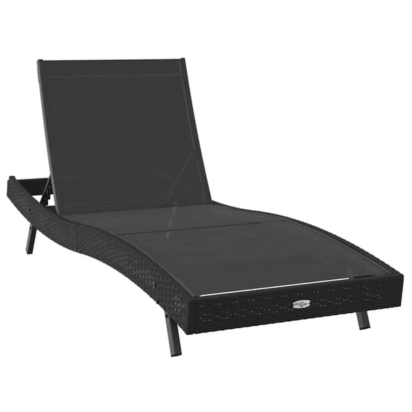 vidaXL Solstol 2 pcs Svart konstrotting