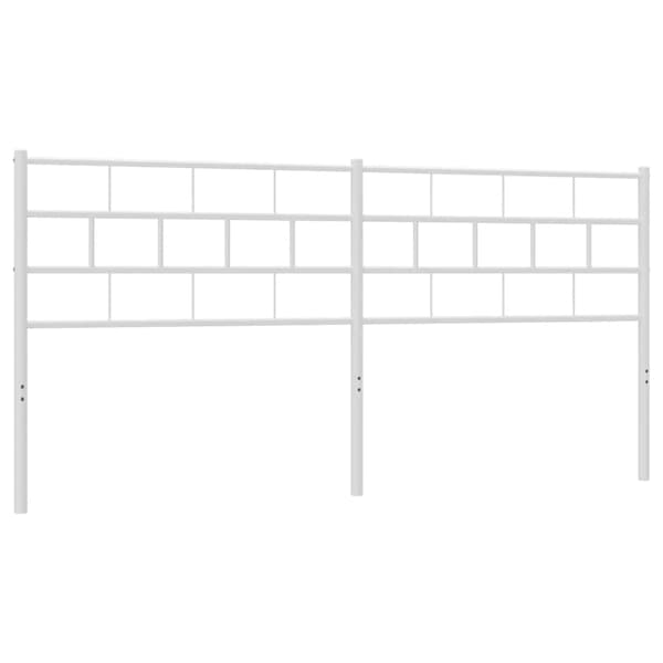 vidaXL Utskiftbar sengegavl i metall hvit 193 cm