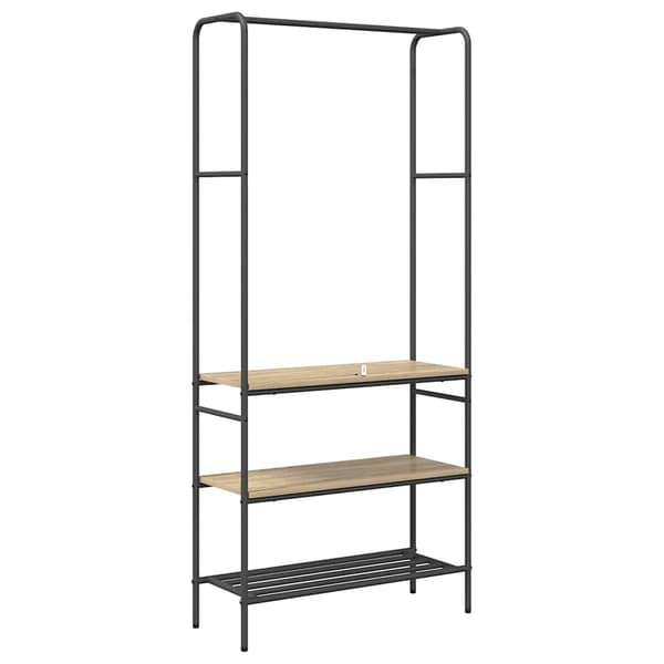 vidaXL Klesstativ med hyller Sonoma eik 77 x 30 x 171 cm
