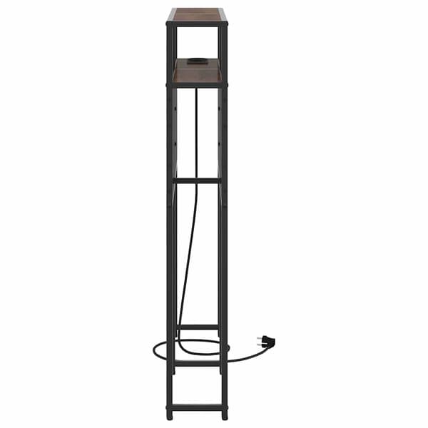 vidaXL Lagringshodegavl med hylle brun eik 75 cm Konstruert tre