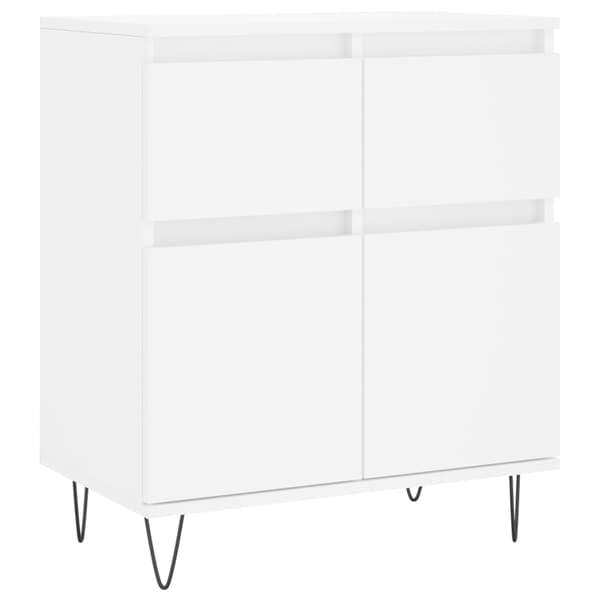 vidaXL Byrå vit 60x35x70 cm konstruerat trä