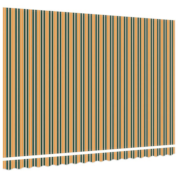 vidaXL Markisväv Grön och gul 4,5 × 3,5 m Polyester