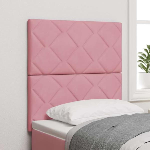 vidaXL LED huvuddyna Rosa 80 cm Sammet