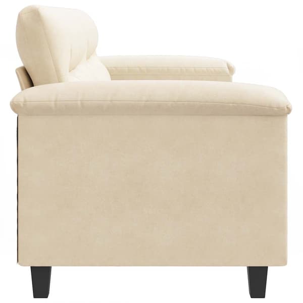 vidaXL 2-sitssoffa gräddvit 140 cm mikrofibertyg