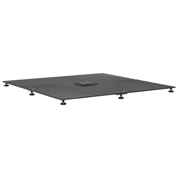 vidaXL Parasollfot Mörkgrå 100 x 100 x 4 cm Stål