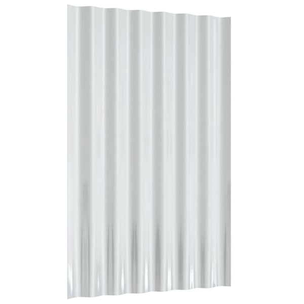 vidaXL Takpaneler 12 stk galvanisert stål grå 60x36 cm