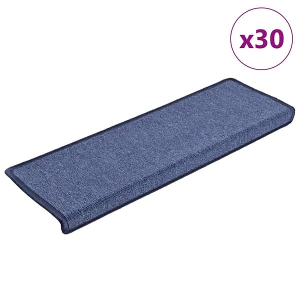 vidaXL Trappematter 30 stk 65x21x4 cm blå rektangulær kant