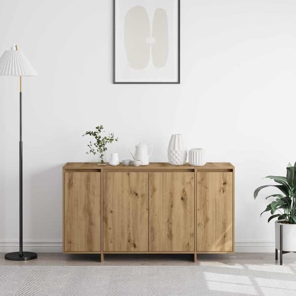 vidaXL Sideboard Artisan Ek 135 x 41 x 75 cm Konstruerat trä
