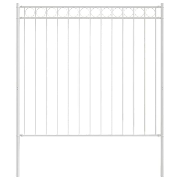 vidaXL Gjerdeelement Assen Hvit 170 x 200 cm Stål