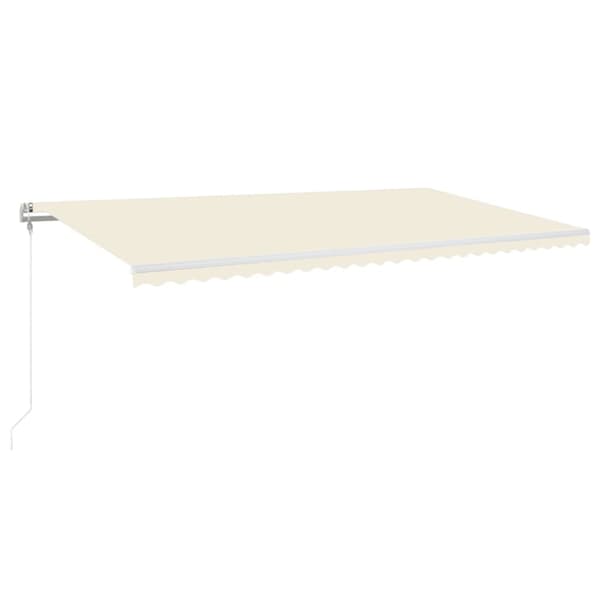 vidaXL Automatisk markis 600x350 cm gräddvit