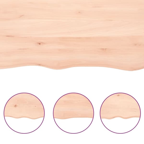 vidaXL Vegghylle 40x50x2 cm ubehandlet heltre eik