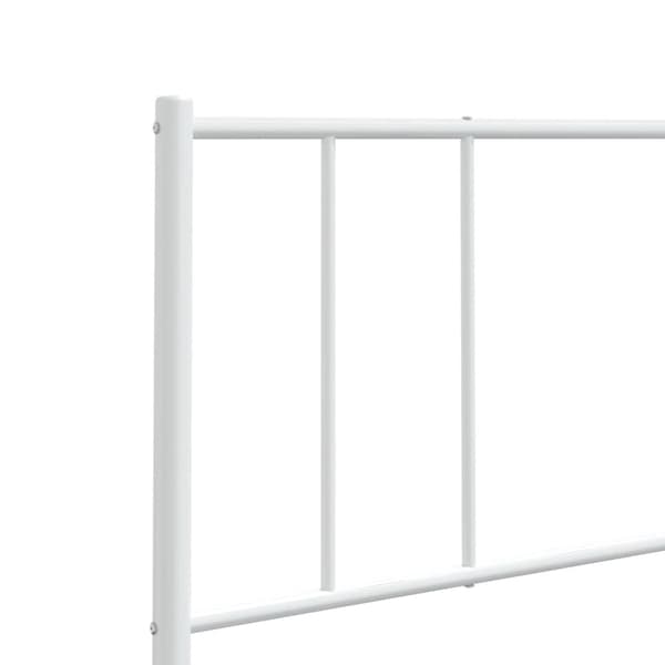 vidaXL Sengegavl metall hvit 193 cm