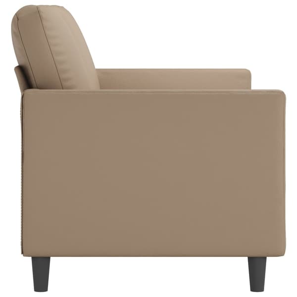 vidaXL 3-sitssoffa cappuccino 180 cm konstläder