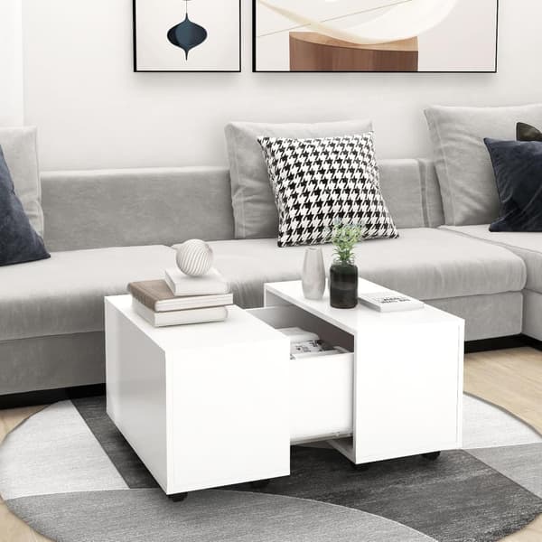 vidaXL Soffbord vit 60x60x38 cm spånskiva