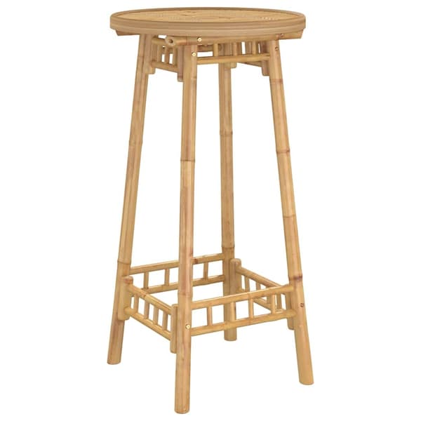 vidaXL Utebarbord runt Ø55x100 cm bambu