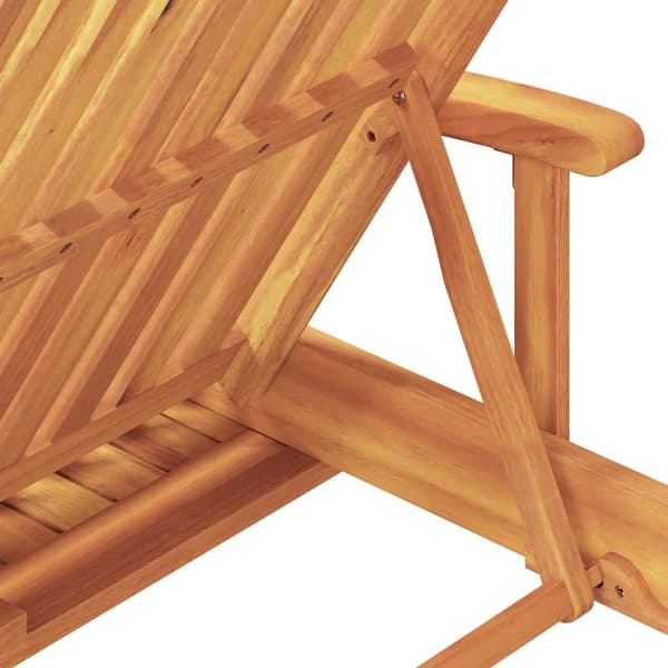 vidaXL Solstol 2 pcs Gråbrun 200 x 67 x 84 cm Solid akasietre