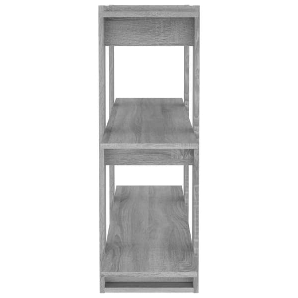 vidaXL Bokhylla/Rumsavdelare grå sonoma-ek 100x30x87 cm