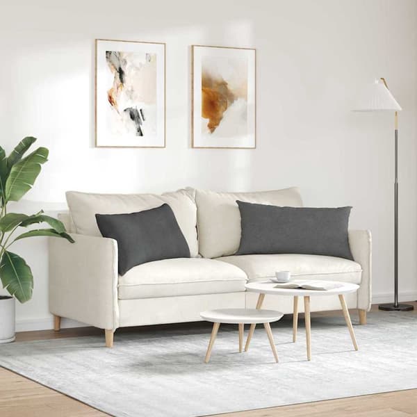 vidaXL Soffkuddar 2 st Mörkgrå 80 x 40 cm Manchester tyg