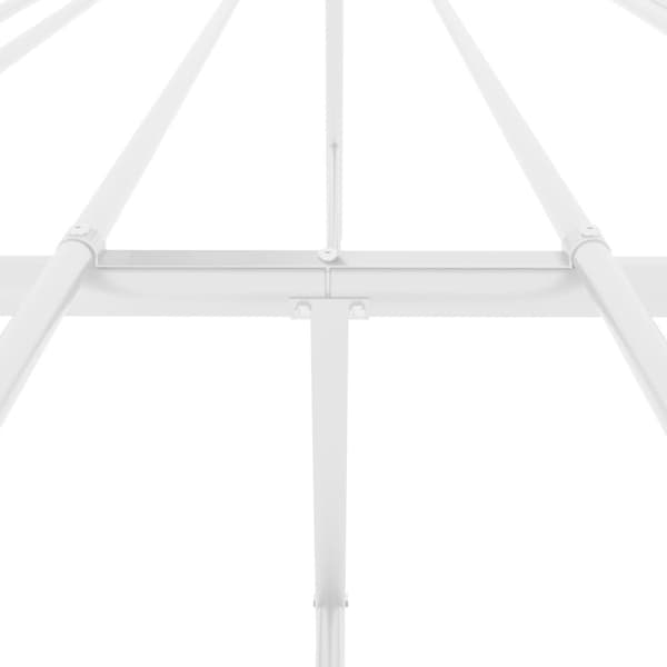 vidaXL Sängram metall vit 150x200 cm