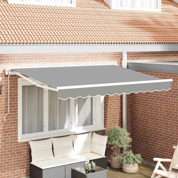 vidaXL Markiseramme Justerbar Hvit 2,5 x 2 m Stål