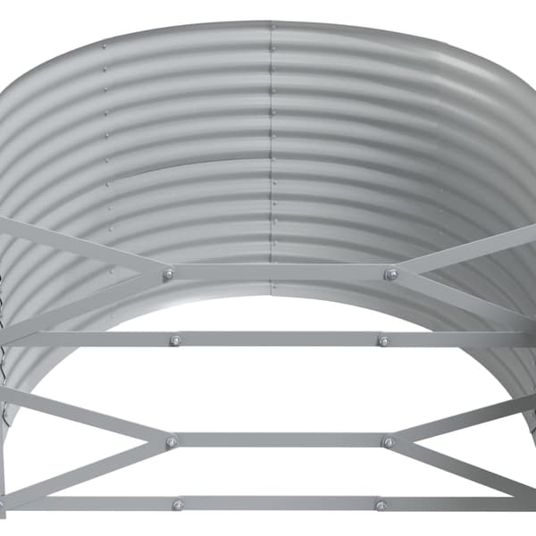 vidaXL Odlingslåda pulverlackerat stål 249x100x68 cm grön