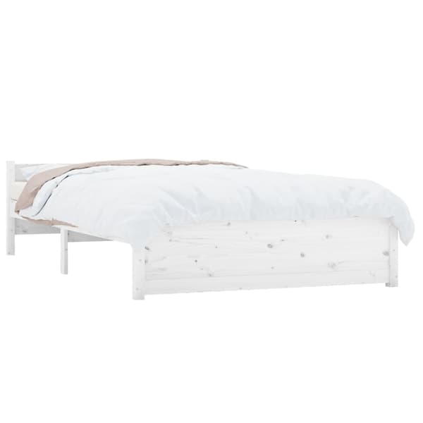 vidaXL Sengeramme hvit heltre 120x200 cm
