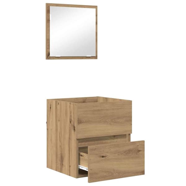 vidaXL Baderomsskap Artisan Eik 41 x 38,5 x 45 cm Konstruert tre