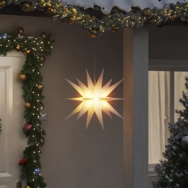 vidaXL Julelys med LED 3 stk sammenleggbar hvit 57 cm