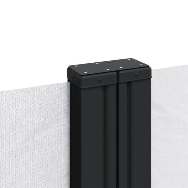 vidaXL Infällbar sidomarkis vit 120x1000 cm