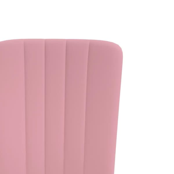 vidaXL Matstolar 4 st rosa sammet