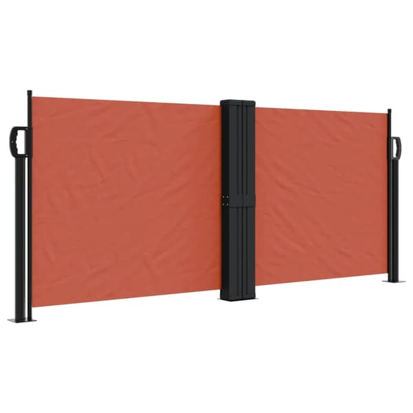 vidaXL Uttrekkbar sidemarkise 100x1000 cm terrakotta