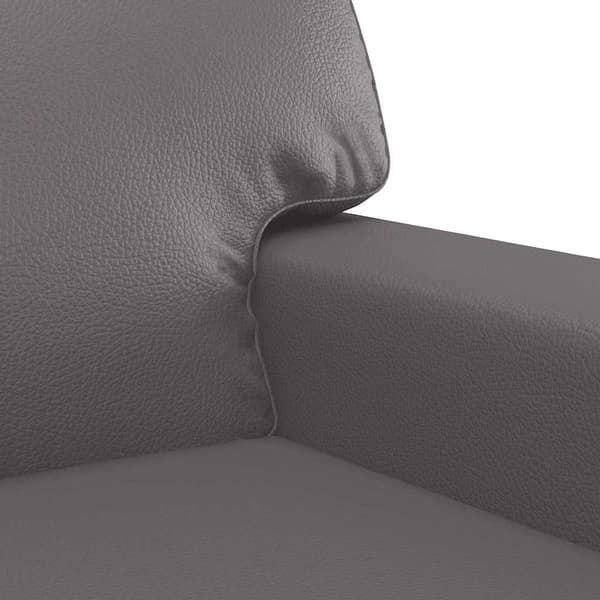 vidaXL 2-sitssoffa grå 140 cm konstläder