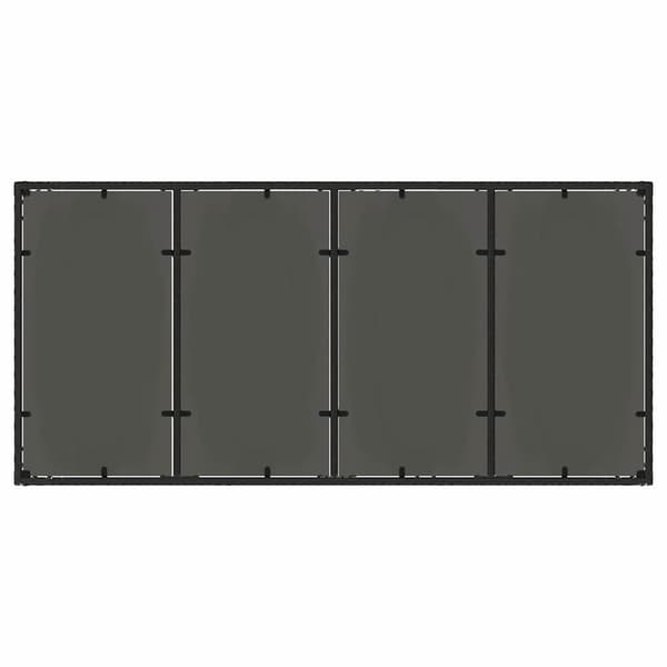 vidaXL Trädgårdsmöbelset 9 pcs Svart konstrotting