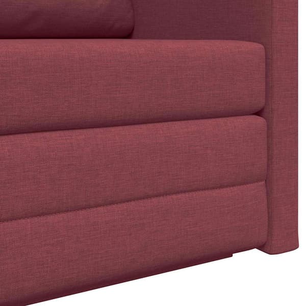 vidaXL Soffsäng 110cm Vinröd tyg
