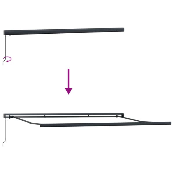 vidaXL Utfällbar markis Beige 500 × 300 cm Tyg och Metall