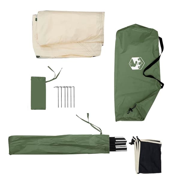 vidaXL Camping Vindskydd Grön 340x130 cm Vattentät